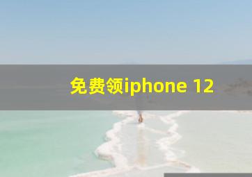 免费领iphone 12